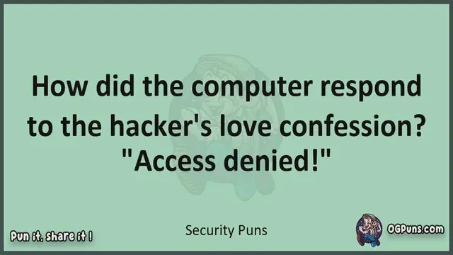 Video thumbnail for Security - Jokes, Puns, Wordplays, and Laughter