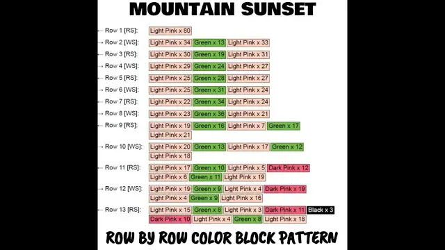 Video thumbnail for Mountain Sunset C2C & Tapestry Crochet Pattern & Chart by Magic Yarn Pixels