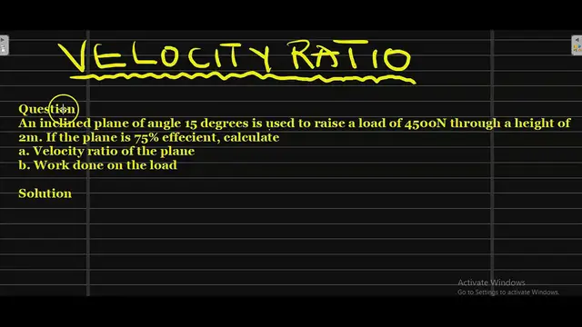 Video thumbnail for VELOCITY RATIO