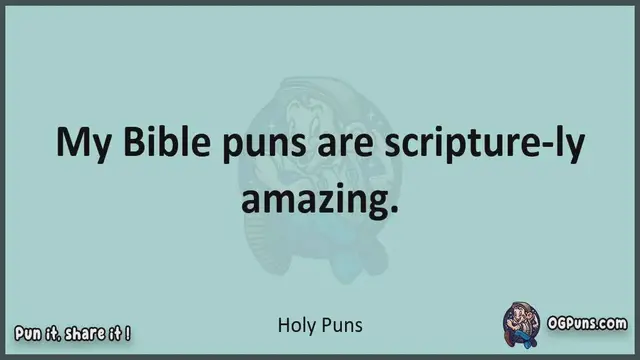 Video thumbnail for Holy - Jokes, Puns, Wordplays, and Laughter