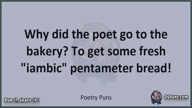 Video thumbnail for Poetry - Jokes, Puns, Wordplays, and Laughter