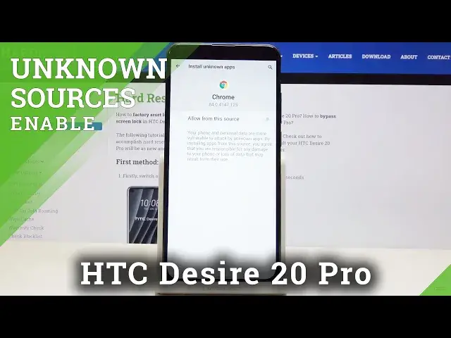 'Video thumbnail for How to Allow Unknown Sources in HTC Desire 20 Pro – Allow Installation'