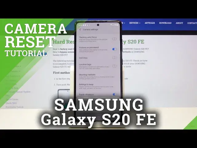 'Video thumbnail for How to Reset Camera Settings in SAMSUNG Galaxy S20 FE – Restore Camera Settings'