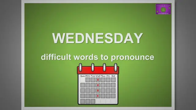 Video thumbnail for Wednesday - Difficult words to pronounce