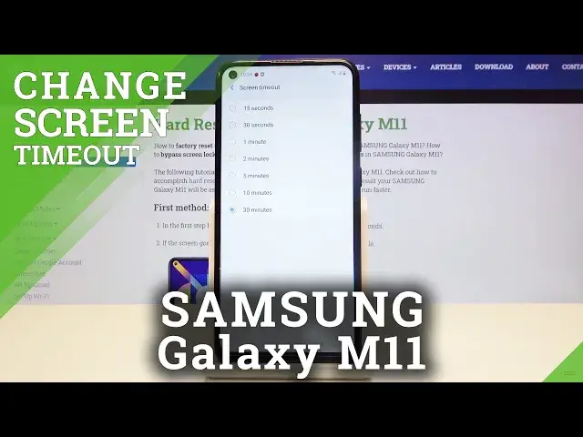'Video thumbnail for How to Change Screen Sleep Time in Samsung Galaxy M11 – Adjust Screen Timeout'
