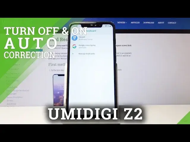 'Video thumbnail for How to Set Up Auto Correction in UMIDIGI Z2 – Turn Off & On Auto Correction'