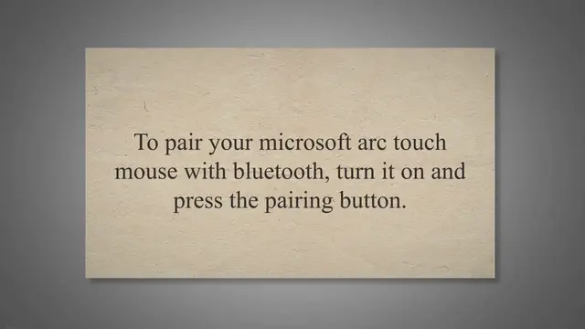 'Video thumbnail for Microsoft Arc Touch Mouse Bluetooth Pairing: A Simple Guide To Revolutionize Your Computing Experience In 2023!'