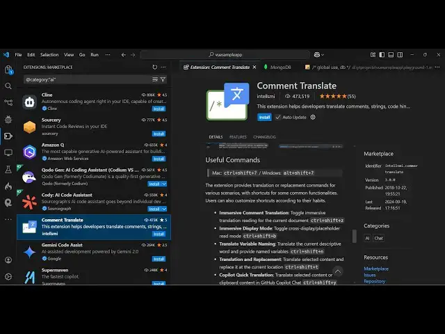 Video thumbnail for VSCode Google & Bing Translate Plugin to Translate Comments of Code in Different Languages For FREE