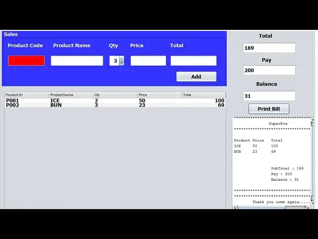 Video thumbnail for Simple Pos with Bill Print Using Java and Mysql