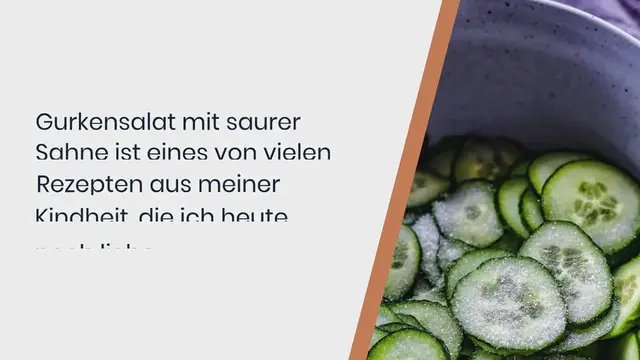 Video thumbnail for Omas Gurkensalat mit saurer Sahne