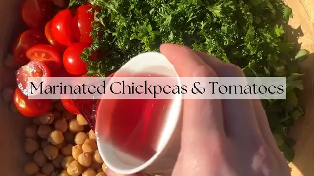 Video thumbnail for Marinated Chickpeas and Tomatoes