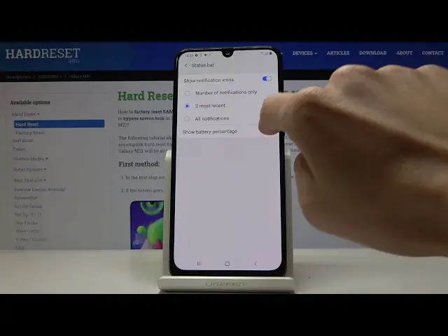 'Video thumbnail for How to Show Battery Percentage on SAMSUNG GALAXY M21 - Enable Battery Percentage'