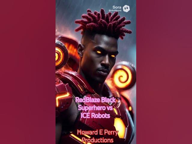 Video thumbnail for Sci-fi Brooklyn Superhero  'RedBlaze'  vs  Government Anti-human Robots #ICE #brooklyn #superhero