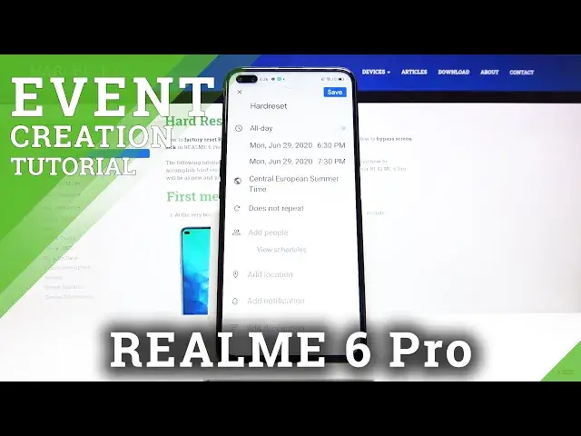 'Video thumbnail for How to Add Event to Calendar on Realme 6 Pro – Create Events'