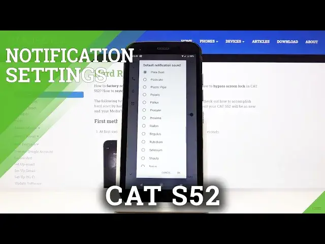 'Video thumbnail for How to Change Notification Sounds in CAT S52 - Notifications' Alert List'