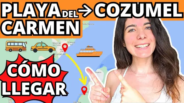 Video thumbnail for Viajar a México: ¿Cómo llegar a COZUMEL desde Playa del Carmen? ✌️ Ir en ferry, coche y moto