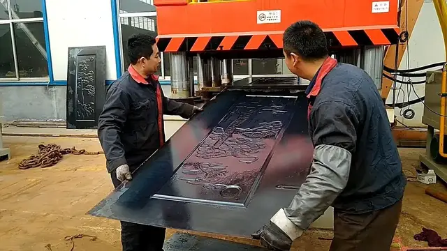 'Video thumbnail for 2500T Steel Door Embossing Machine - Artizono'