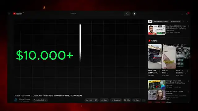 Video thumbnail for I Made 100 MONETIZABLE YouTube Shorts In Under 14 MINUTES Using AI