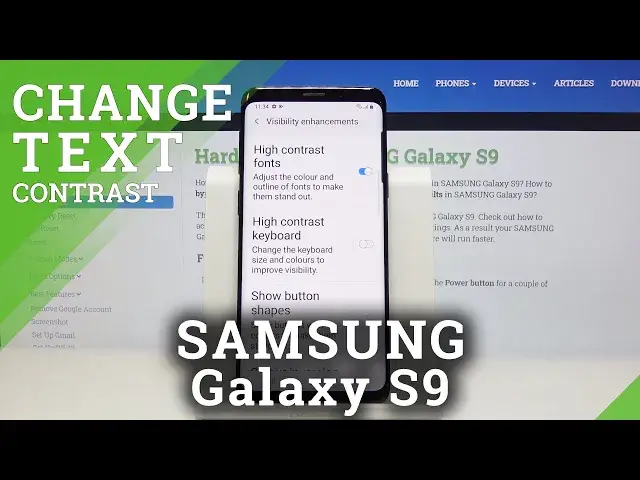 'Video thumbnail for How to Turn On High Contrast Text in SAMSUNG Galaxy S9 – Display Settings'
