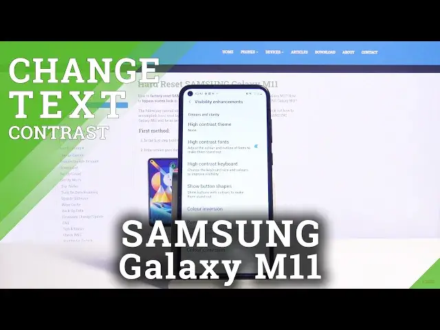 'Video thumbnail for How to Activate High Contrast Text in SAMSUNG Galaxy M11 – Text Brightness Settings'