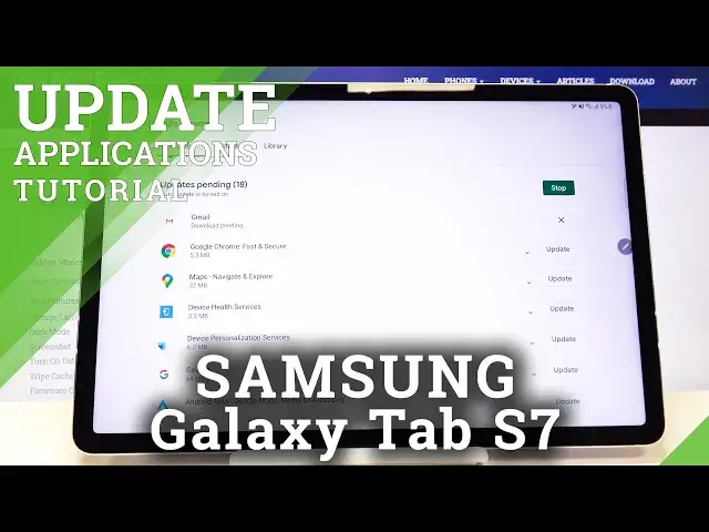 'Video thumbnail for How to Update Apps in SAMSUNG Galaxy Tab S7 – Download Newest App Version'
