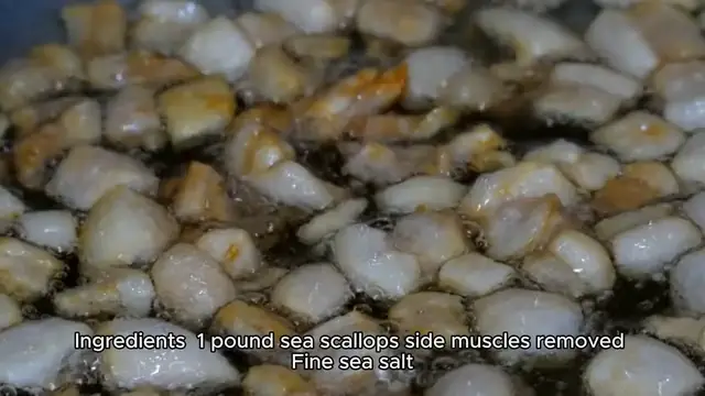 Video thumbnail for Seared scallops recipe