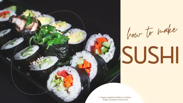 Video thumbnail for Veggie Sushi Rolls