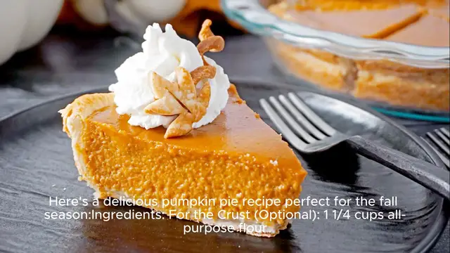Video thumbnail for Pumpkin pie recipe