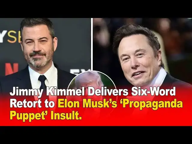 Video thumbnail for Jimmy Kimmel Claps Back at Elon Musk with a Six-Word Response 👀🔥