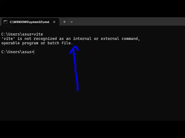 Video thumbnail for How to Fix vite is not recognized as an internal and external Command Error in Terminal