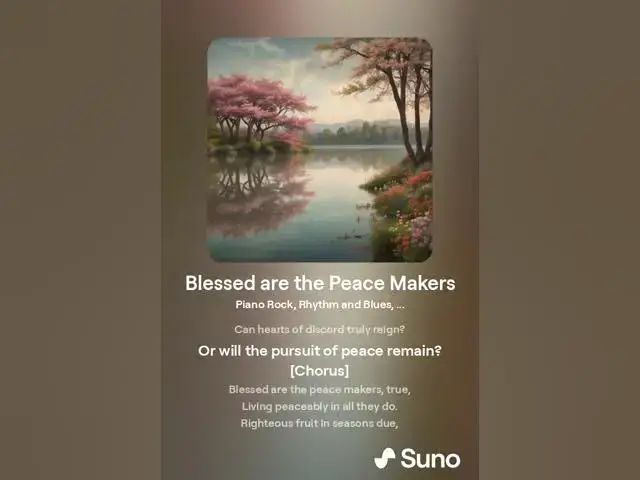 Video thumbnail for Blessed are the Peace Makers  - A Song of Harmony and Hope