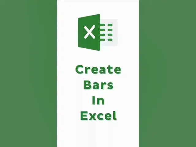 Video thumbnail for Create Bars in Excel (In 20 Seconds) #shorts #excel