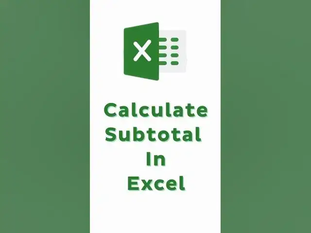 Video thumbnail for Calculate SUBTOTAL in Excel ( In 2 Easy Steps) #shorts #excel