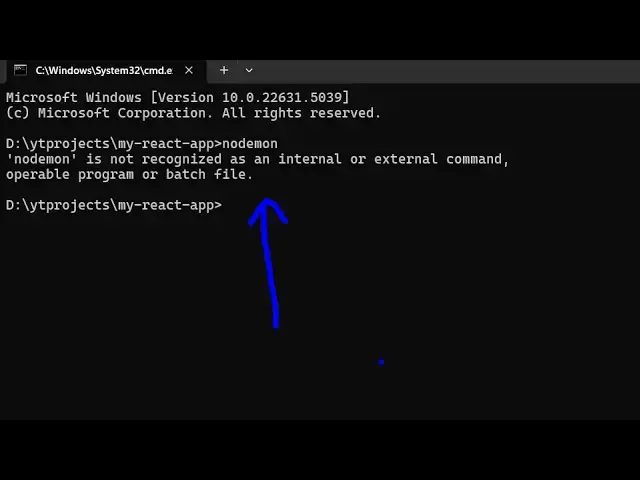 Video thumbnail for How to Fix nodemon is not recognized as an internal and external Command Error in Terminal