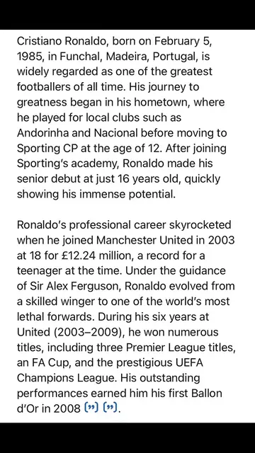 Video thumbnail for Christiano Ronaldo | Biography, Records and Facts