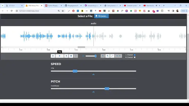 Video thumbnail for Build a Fluent-FFMPEG Audio Speed & Pitch Changer Music Editor in Browser Using HTML5 & Javascript