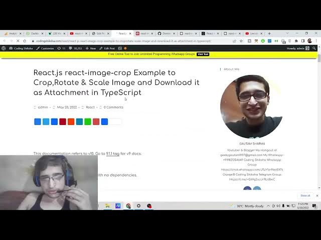 Video thumbnail for React.js react-image-crop Example to Crop,Rotate & Scale Image and Download it in TypeScript
