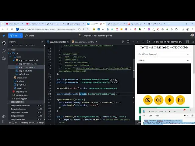 Video thumbnail for Build a Angular QRCode Reader & Scanner From Webcam & File Using ngx-scanner-qrcode Library in TS