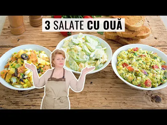 Video thumbnail for 3 rețete de SALATĂ CU OUĂ simple și dietetice în care folosim ouăle roșii de la Paște