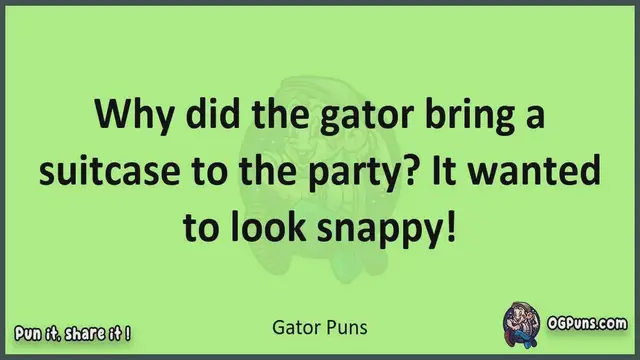 Video thumbnail for Gator - Jokes, Puns, Wordplays, and Laughter