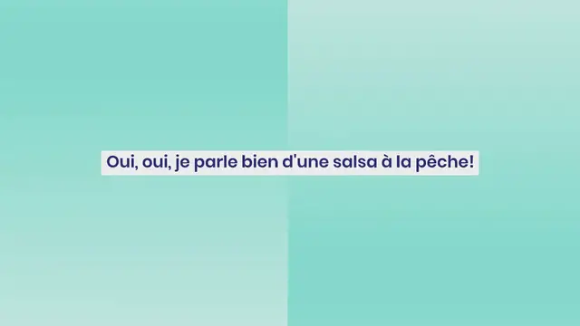 Video thumbnail for SALSA À LA PÊCHE Oui, oui, je parle bien d’une salsa à la pêche !