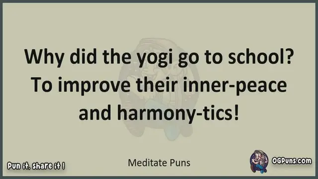 Video thumbnail for Meditate - Jokes, Puns, Wordplays, and Laughter