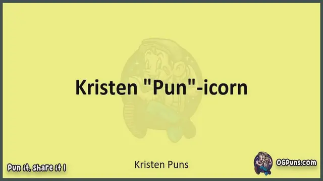 Video thumbnail for Kristen - Jokes, Puns, Wordplays, and Laughter