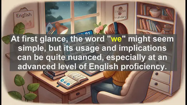 Video thumbnail for 2500 Must Know CEFR B1 Vocabulary - Understanding the Pronoun 'We': Usage and Nuances in Advanced English