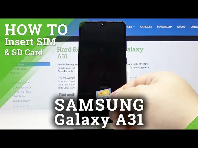 Video thumbnail for Insert Nano SIM and Micro SD Card SAMSUNG Galaxy A31