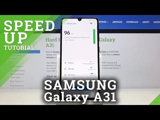 'Video thumbnail for How to Optimize SAMSUNG Galaxy A31 – Speed Up Device'