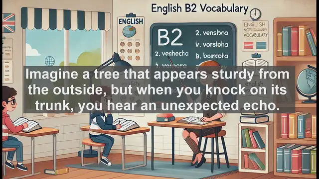 Video thumbnail for 1500 Must Know CEFR B2 Vocabulary - Exploring the Word 'Hollow': More Than Just Empty Space