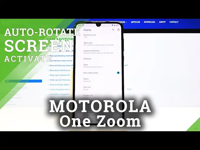 Video thumbnail for How to Set Screen Auto-rotation in MOTOROLA One Zoom