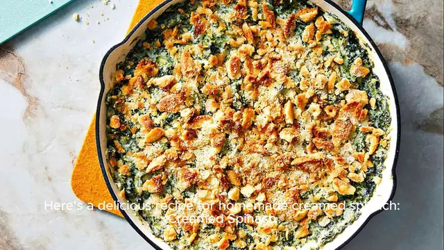 Video thumbnail for Creamed spinach recipe