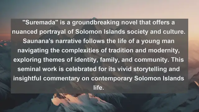 Video thumbnail for Discover the Rich Literary Heritage of the Solomon Islands: Top 10 Must-Read Books